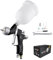 HVLP Pistolet de pulvérisation à air comprimé pour carrosserie automobile avec buses de 1,3 mm et capacité de 600 CC pour peinture de maison, voiture, meubles, vernis et couche de finition (noir)