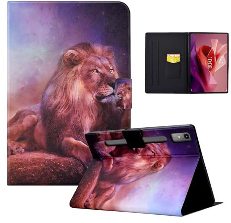 CXTCASE Custodia per Lenovo Tab P12 12.7 2023 Custodia Cover Cover Case con Supporto per Lenovo Tab P12 12.7, Re Leone