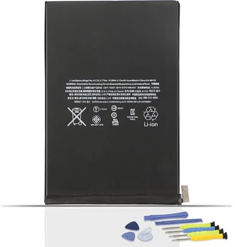 ANTIEE A1725 Tablet Batteria Compatibile con Apple iPad Mini 5 (2019) 5th Gen A2124 A2125 A2126 A2133 Wi-FI Cellular 64 GB 256 GB MUQX2LL/A MUXG2LL/A MUX62B/A EMC 3313 314 iPad1,11,11,14 iPad11. 2 con