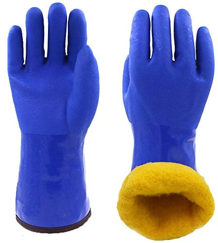Gardening Gloves for Women Men, Rubber Coated Gloves，Safe Non-slip Cold Storage Cold-proof Gloves Male Winter Minus 20 Degrees Warmth Plus Velvet Thickening Antifreeze Waterp