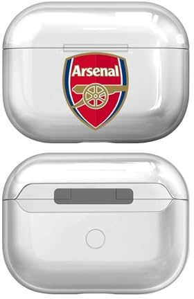 Head Case Designs Offizielle Arsenal FC Voll Logo Durchsichtig Harte Kristall Handyhülle Hülle Huelle kompatibel mit Apple AirPods Pro 2 Charging Case