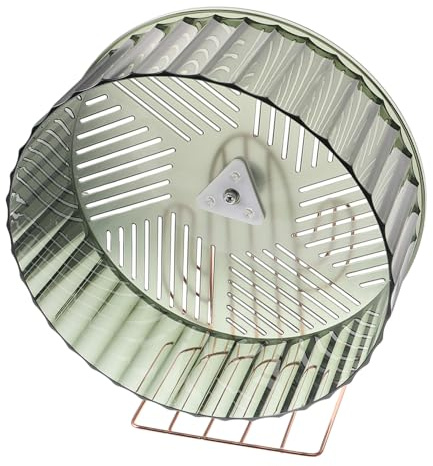 ORFOFE Hamster Laufrad mit Aluminiumfuß Geräuschloses Laufrad für Kleine Nager Großes Stabiles Chinchilla und Igel für Käfig Spielzeug für Hamster und Mäuse
