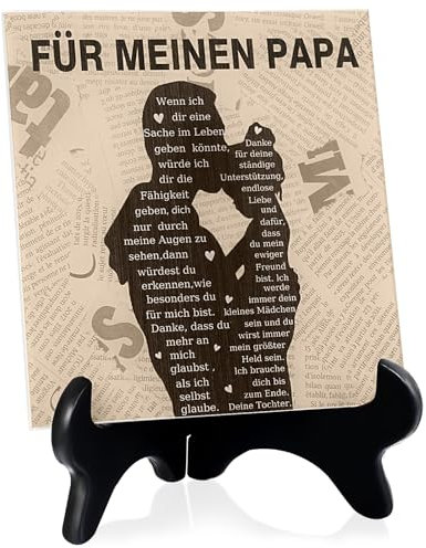Johiux Vatertagsgeschenk Geschenke für Papa,Gravierte Acryl Block Puzzle Geschenk für Beste Papa Geburtstag,Weihnachten,Vatertag Geschenk