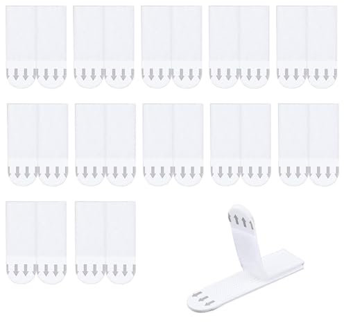 Picture Hanging Strips Heavy Duty,12-Pairs(24Strips) Picture Canvas Hanger No Nails,46 x 16mm Photo Frame Stickers for Wall,Hook and Loop Tape Damage Free, Medium Picture Hanging Strips Self Adhesive