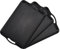 Plastic Serving Tray with Handles, 3 Pack Serving Trays for Breakfast/Coffee,Black，16.5x 11