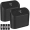 2 Piezas Bote de Basura para Coche pequeño con 80 bolsas de basura ,Bote de Basura para Coche con Tapa,Portátil Caja de Almacenamiento para Coche, Caja de Almacenamiento Colgante para Oficina (Negro)