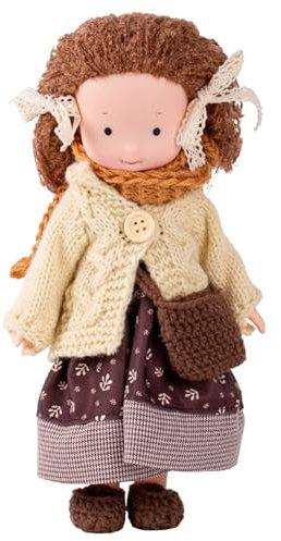 Waldorf Puppe 9,5 -Zoll -Weich -Cartoon -Stoffpuppen für Mädchen mit Strampler Anzug kleine entzückende Babypuppen für Mädchen zum Weihnachtsgeburtstag Taufe Geschenkstil 1, kuschelige Spielzeug für