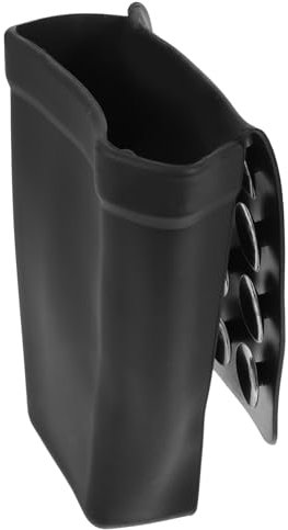 PLAFOPE Curling Iron Storage Holder with Suction Cup Silicone Insulated Hair Straightener Holder Portable Heat Proof Case for Travel Black