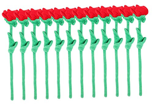 ANDRESLAD 12piezas De Flores Artificiales Peluche para Decoración De Bodas y Arreglos Casa