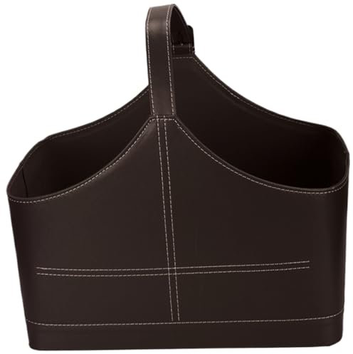 CUCUFA Wein Geschenkkorb wasserdichte Lederweinkorb tragbarer Geschenkkorb mit oberen Griff Multifuktionaler Lagerkorb Halt Wein, Obst, Gemüse, Snacks für Pincnic Beach, Lederkorb