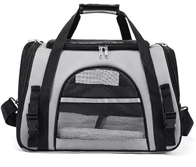 Miawouf Sac Transport Chat,Caisse de Transport Chat avec Bandoulière Réglable, Matelas Confortable Petit Chat, 45cm*28cm*25cm (Small-Medium), jusqu'à 5KG