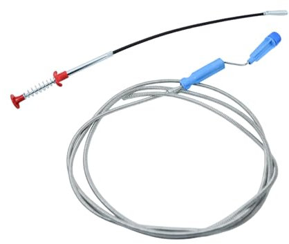 Desatascador de Desagüe Profesional, 2 Unidades, Espirales de Limpieza de Tubos de 3 m y 0,6 m, Limpiador de Tubos en Espiral de Acero Inoxidable, para Cocina, Fregadero y Canal destapador de cañerias