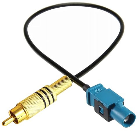 K46 Cinch Fakra Adapter Kabel – RCA Video Kabel für Rückfahrkamera, geeignet für Ford, Mercedes, VW, Audi, BMW, kompatibel mit Werksradio, Navigationssystem, Rückfahrmonitor, Plug & Play KFZ Kameraans