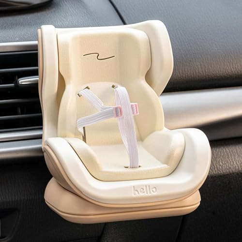 Doll car seat Compatible with 17cm Labu with Air Vent Clip and Desktop Display, Cute and Functional Car Ornament for Blind Box Doll Fans, Collectors