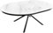 Riess Ambiente Ausziehbarer Esstisch Mikado - 120-160cm - weiß - Keramik oval schwarz Sterngestell