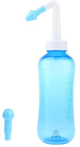 500ml Heuschnupfen Nasendusche/Trockener Nase Nasendusche Nasenspülung Nasenreinigung Nase Spülen - Blau - Kunststoff oder Silikon - Wasserfest - Kabelgebunden - Für alle Altersgruppen