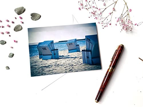 Strandkorb auf Sylt - Klappkarte mit Umschlag - Format C6