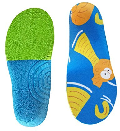 Boowhol Orthopädische EinlegesohleSport-Einlegesohlen Einlagen - Fußballen Plattfuß Fußkorrektur Bein Korrektur Einlegesohle für Kinder, XS / 14.6cm / 20-22 EU, Schwarz