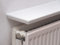 White Beveled Radiator Shelf 36x6x 1 inch THICK 90x15x2.5cm | Energy Saver | No Drilling |
