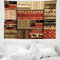 ABAKUHAUS afrikanisch Wandteppich, Patchwork Stil Asiatische aus Weiches Mikrofaser Stoff Waschbar ohne Verblassen Digitaldruck, 150 x 110 cm, Schwarz Grün