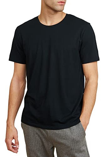 DANISH ENDURANCE Men's Organic T-Shirt, 1 Pack (Crew Neck - Jet Black, XXL)