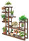 RELAX4LIFE Blumenständer Holz, platzsparender Pflanzenständer mit Ablagen, freisthendes Pflanzenregal, stabiles Blumenregal mit modernem Zaun-Design, für Wohnzimmer & Balkon & Garten (7 Etagen)