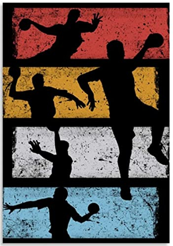 RUIYANMQ Puzzle 1000 Stück Vintage Handball Poster Holz Adult Toys Dekompressionsspiel Zy665Tm