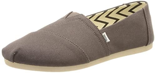 TOMS Damen Alpargata aus recycelter Baumwolle Flache Slipper, Ash Recycled Cotton Canvas , 38 EU