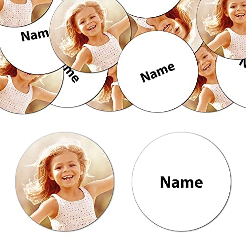 Goodtimes Foto-Konfetti Beidseitig Personalisierbar Foto Name Rund 2,5cm Dekoration für Hochzeit Geburtstag Partys 330 Stück Weiß
