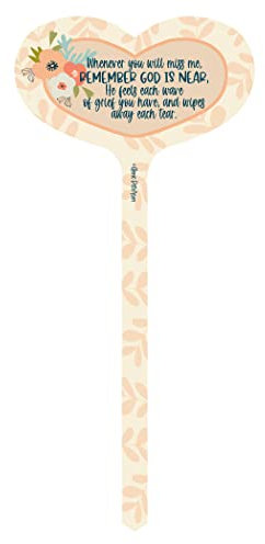 Aluminum Garden Remembrance Stakes Marker 7x15 | Eye-Catching and Colorful | Unique Way to Decorate Memorial Gardens or Cemeteries | Whenever You Will Miss me, Remember God is Near