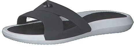 Arena Women's Nina Slide Sandals, White-Dark_Grey-Black, 7 UK
