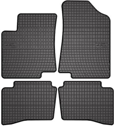 OMAC Gummi Fußmatten kompatibel mit Kia Rio 2011-2017 Automatten Gummi Schwarz 4tlg