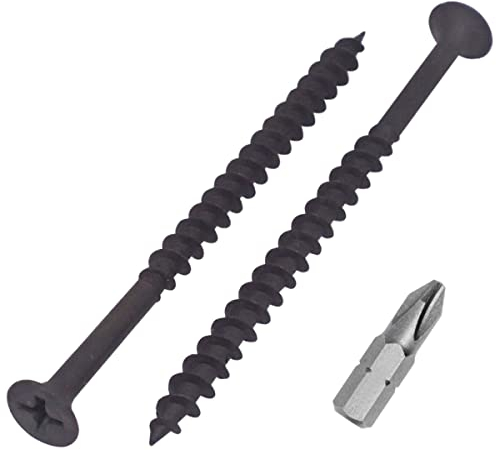 SKIR'CO (150 piezas) negro acabado fosfato 4,2 x 70 mm tornillos para paneles de yeso, tornillos para madera, cabeza de corneta Phillips