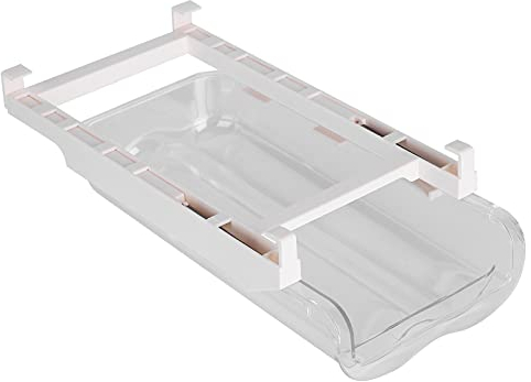 Cyrank under shelf egg holder for fridge, Egg Holder for Refrigerator Pull out Fridge Drawer Organizer Egg Tray 14 Grid for Refrigerator Eggs Storage Containers