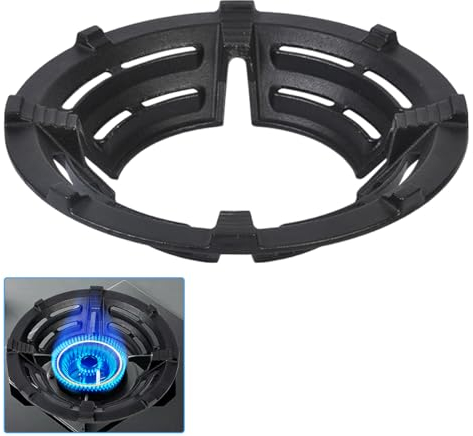 IEUYO Cast Iron Wok Support Ring Burner Ring for Gas Stove Rack Pot Holder Anti-skid Time-saving and Energy-saving for 4 claws racks or grates