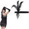 Cerioll Bandeau Années 1920-1930,Bandeau à Plumes,Bandeau Plume Année 20,Serre-tête à Plumes Des Années 1920,Bandeau à Perles Style Années 1920,Plume Bandeau Cristal,Bandeau Style Années 1920-1930