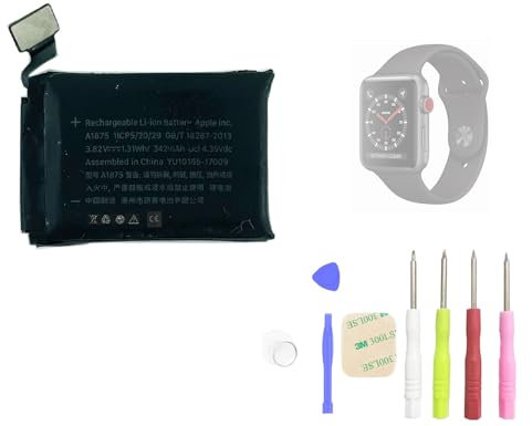 Aousavo A1875 Replacement Battery Compatible with Smartwatch Series 3 42 mm GPS + LTE Version with Replacement Kit