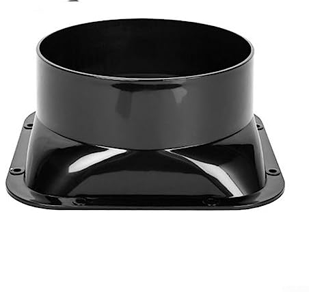 HEIBTENY Tubos de aire plástico,Tubo de ventilación negro,Conector de conducto cuadrado para 100-300mm diámetro manguera válvula de retención