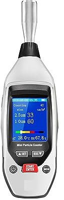 ALAIAS Aqi, Temperatura y Humedad PM2.5, partículas de Gas PM10 con Bluetooth Mini Smart Air Particle Counter Portable con sensores precisos y Alarma de Audio