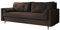 ALTDECOR Wohnzimmer Couch mit Schlaffunktion, Polstercouch rückenecht gepolstert, ideal als Gästebett - ASTRI - 228x95x88 cm Braun