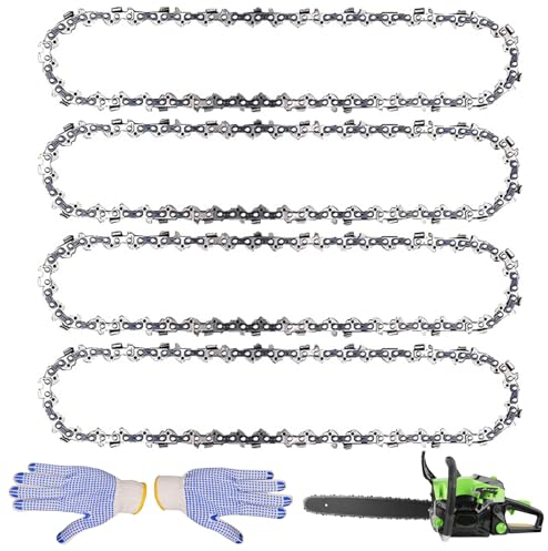 Sporgo Catena per motosega: 4 pezzi 35 cm 3/8 LP 52, catena per motosega da 1,3 mm, compatibile con Dolmar, Husqvarna, Einhell, Bosch, Makita ecc