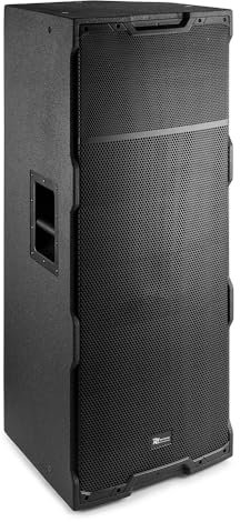 Power Dynamics PDY2215 Dual 15 Passive PA Speaker 1600W with Switchable Bi-Amp Crossover, NL4 Connectors, Fly Points & Trapezoid Design for DJs & Events