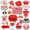 Kreatwow BBQ Baby Shower Decorations Photo Props Set 24pcs Red and White Baby q Baby Shower Photo Decor Summer Barbeque Baby Shower Party Picnic Party Yard Gender Reveal Bbq theme Party Decorations