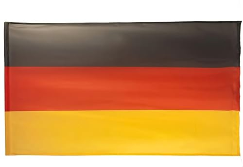 Klartextilien Deutschland Flagge, Deutsche Fahne aus Wasserfestem Polyester, Hochwertiger Druck mit Leuchtenden Farben, für Innen & Außen Geeignet, Schwarz, Rot & Gold, 90 x 150 cm