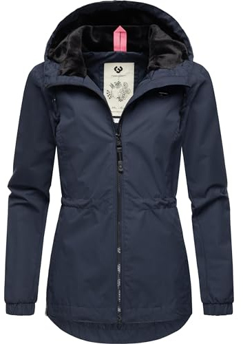 Ragwear Damen Übergangsjacke leichte Jacke kurz wasserdicht (Wassersäule: 4.000 mm) mit Kapuze Danka YOUMODO XS-6XL