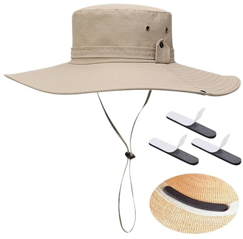 TYXHXTF Sombrero Sol, Sombrero del Pescador, Impermeable Ajustable Sombrero, Transpirable Plegable, para Verano Pesca Senderismo, para Hombres y Mujeres