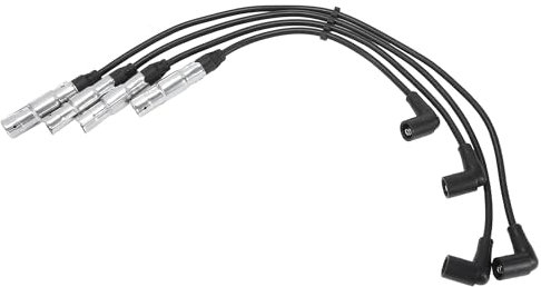 QUARKZMAN Zündkabel Zündungskabel Zündspule für VW Passat Variant 1.6 2000-2005 75kW für VW Golf PLUS 1.6 (2005-2013) 75kW- Packung mit 4