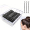 IMAXWAVE Horquillas de pelo, Pasadores de pelo, Ganchos para el cabello, Pinzas para el cabello, Clips para el cabello, Horquillas para el cabello, Horquillas metálicas, Ganchillos, 5 Cm, Negro