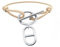 Emotional Bracelet cordon ajustable fermoir T - Cordon bracelet avec pampille Maille Marine acier inoxydable [ Bracelet femme ] (Noir, Argenté, BRACORDOTMAR15)
