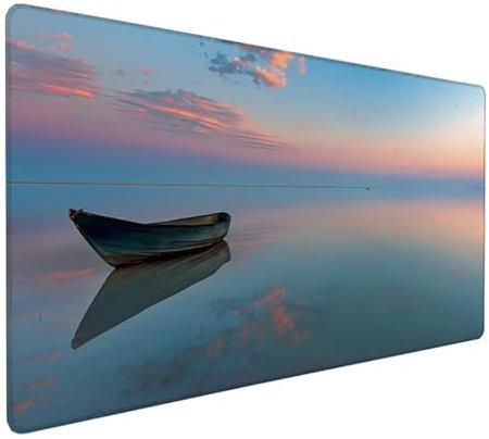 Gaming Tapis de Souris XXL 800 x 400 x 3 mm Grand Tapis de Souris Bleu Mouse Pad Mer Tapis Souris Résistant à l'eau Surface Lisse et Base en Caoutchouc Anti-dérapant, Decoration Chambre Gifts Z-593